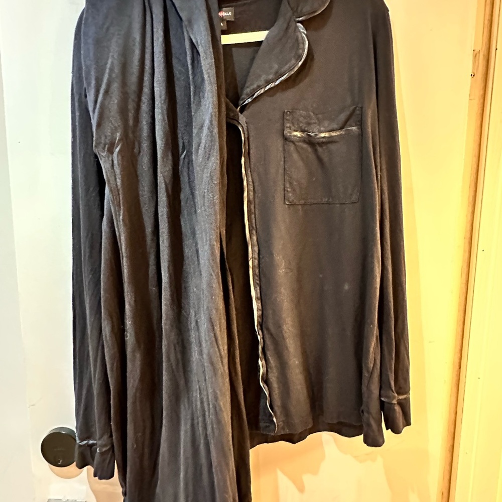 Cosabella Black Long Sleeve Lounge Jacket